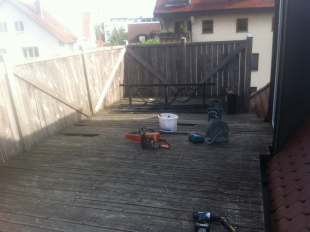 Holzterrasse vorher